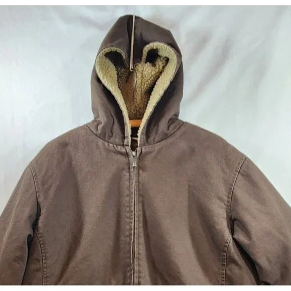 Dri-Duck Coat for Her Jacket Womens Size XXL Brown Hooded Sherpa Lined - Picture 2 of 16